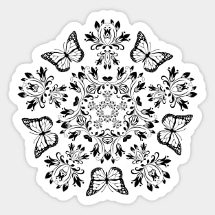 Butterflies and Flowers Sticker